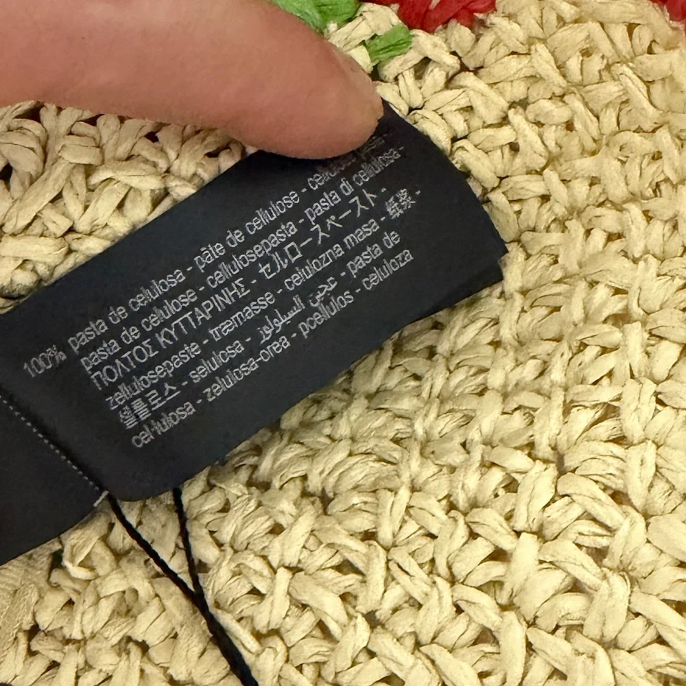 NWT Zara Braided Cherry Embroidered Hat - Picture 5 of 5